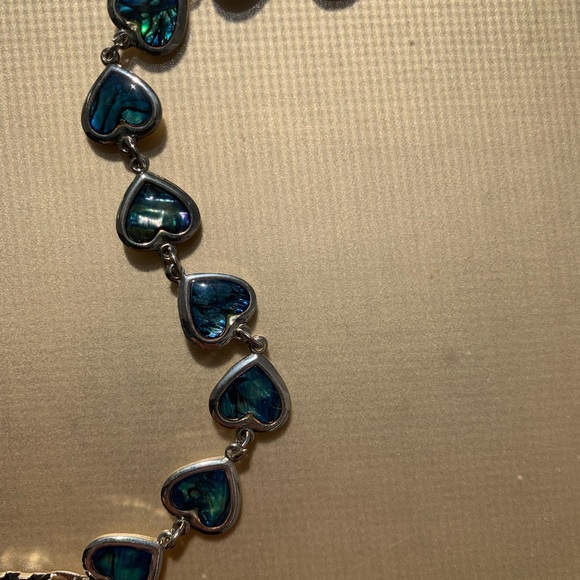 Silver bracelet with abalone - Picture 3 of 3